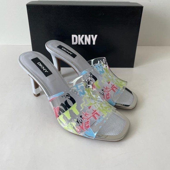 Nib DKNY Bronx Dress Sandals in Clear / Pastel - Picture 7 of 12